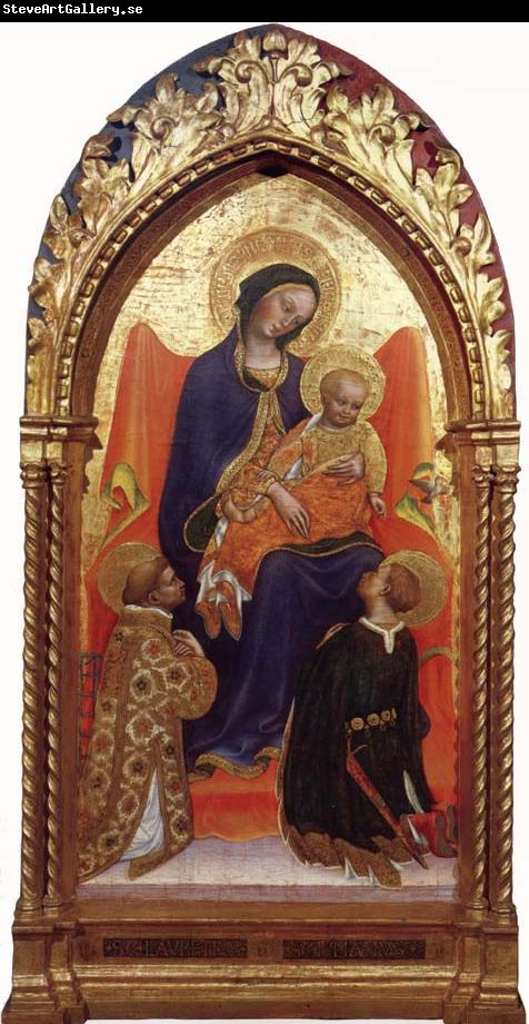 Gentile da Fabriano Madonna and child,with sts.lawrence and julian